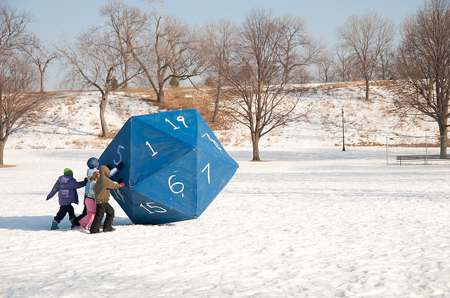 Art Sled Rally Powderhorn - Giant Die - Atlas Obscura Blog